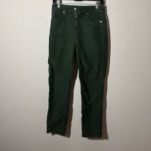 Aritzia Sunday best green mom corduroy pants size 4 C21-9